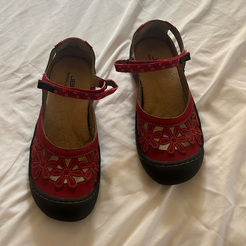 JBU memory foam Shoes Wildflower MaryJane slip on
